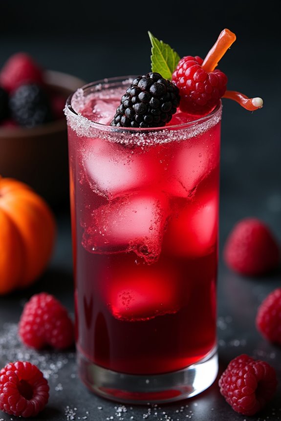 spooky non alcoholic berry drink