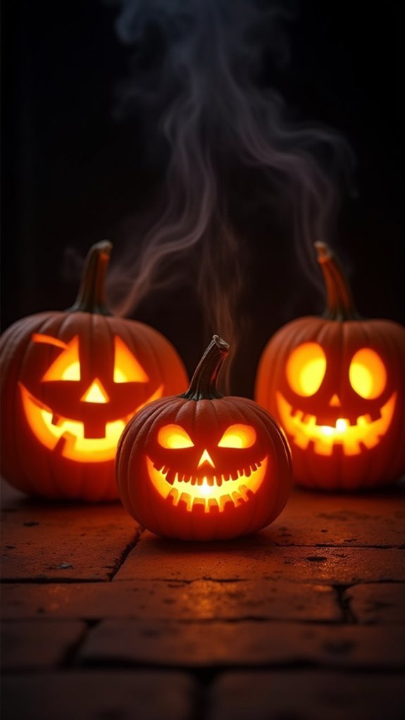 spooky pumpkin silhouette designs