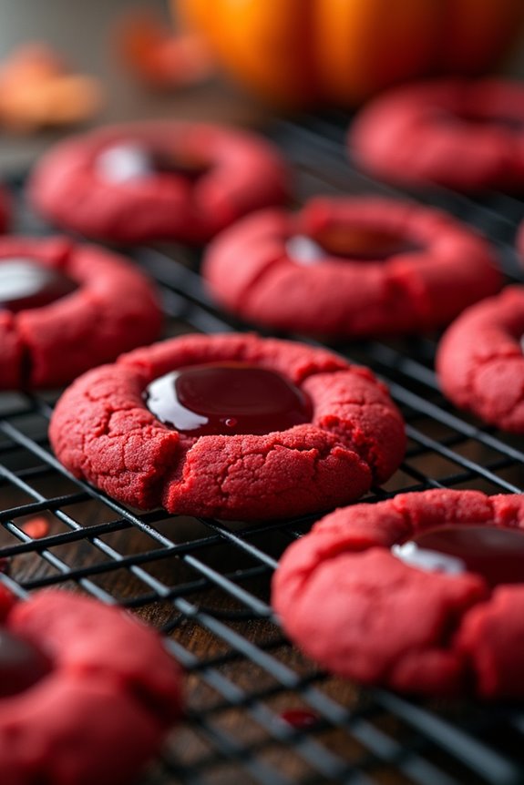 spooky red velvet cookies