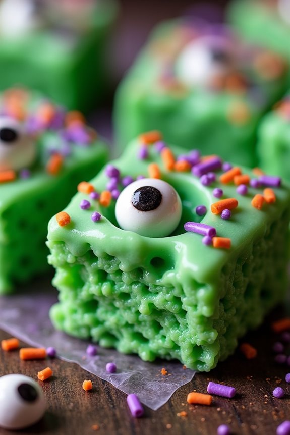 spooky rice krispie treats