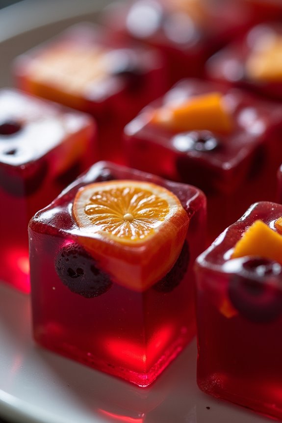 spooky sangria jello cubes