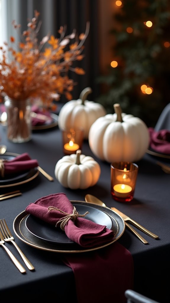 spooky seasonal table decor
