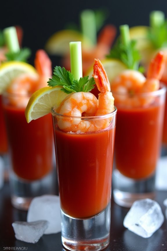 spooky shrimp cocktail shooters