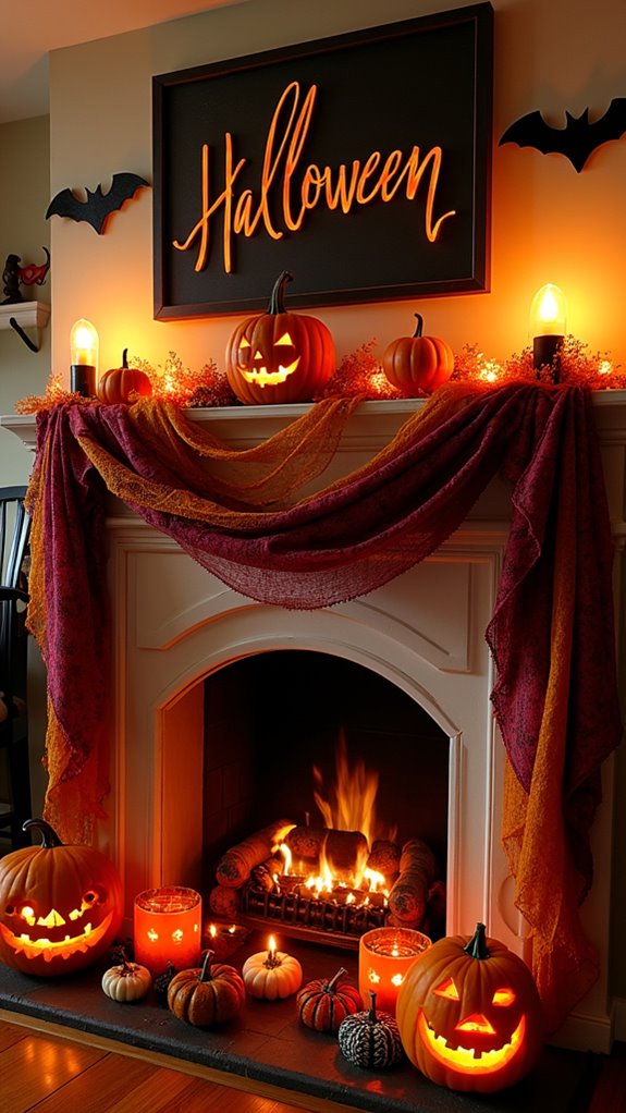 spooky signage transforms ambiance