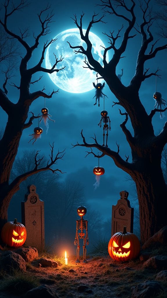 spooky silhouettes create ambiance