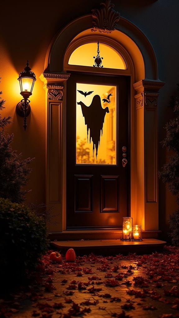 spooky silhouettes enhance decor