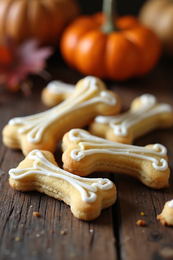 spooky skeleton bone cookies