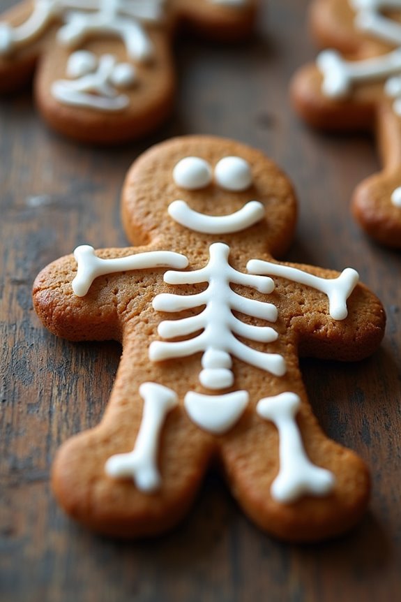 spooky skeleton cookie decorations