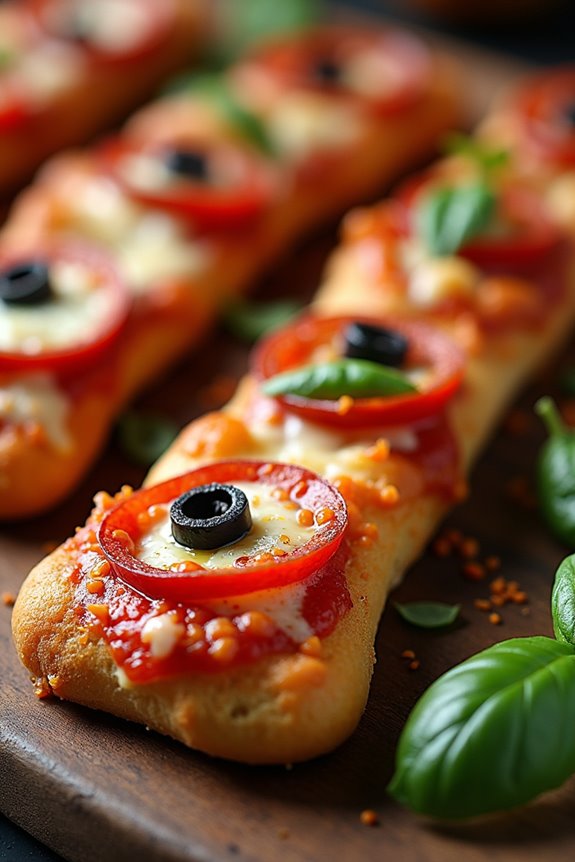 spooky skeleton themed pizza treat