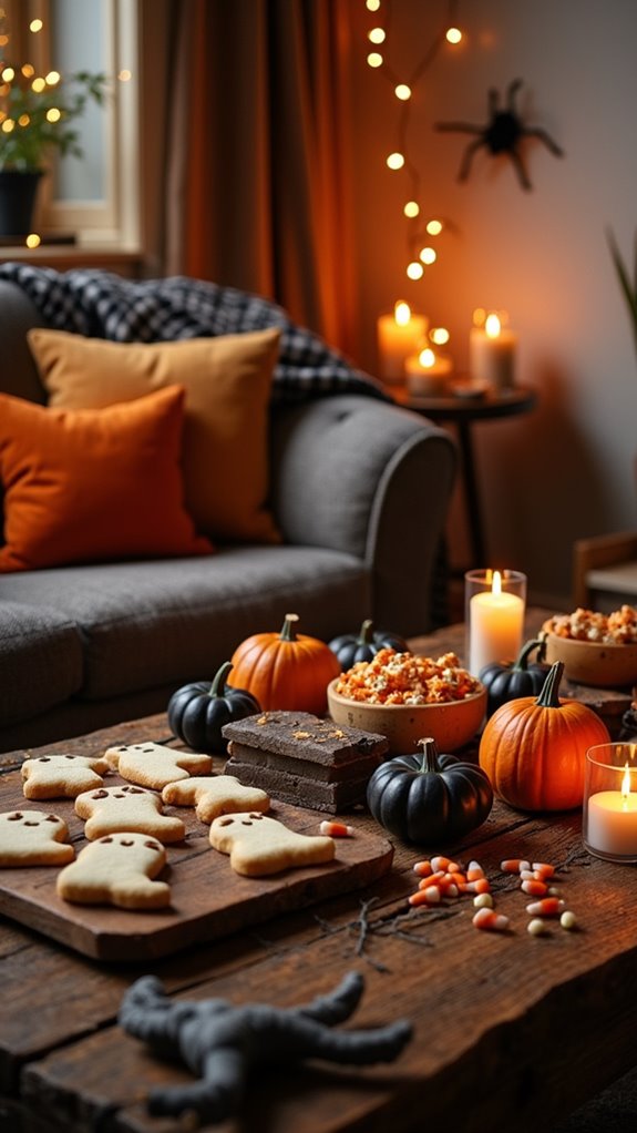 spooky snack station setup