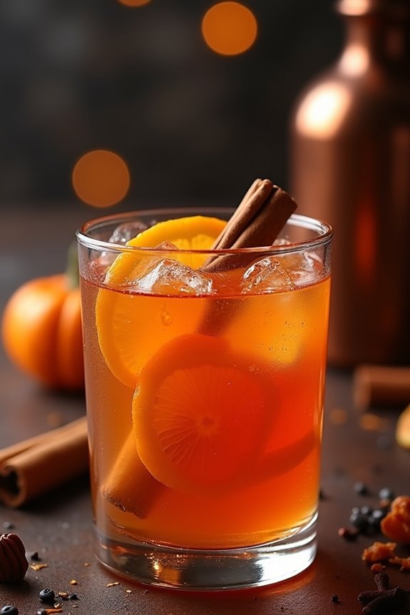 spooky spiced rum punch