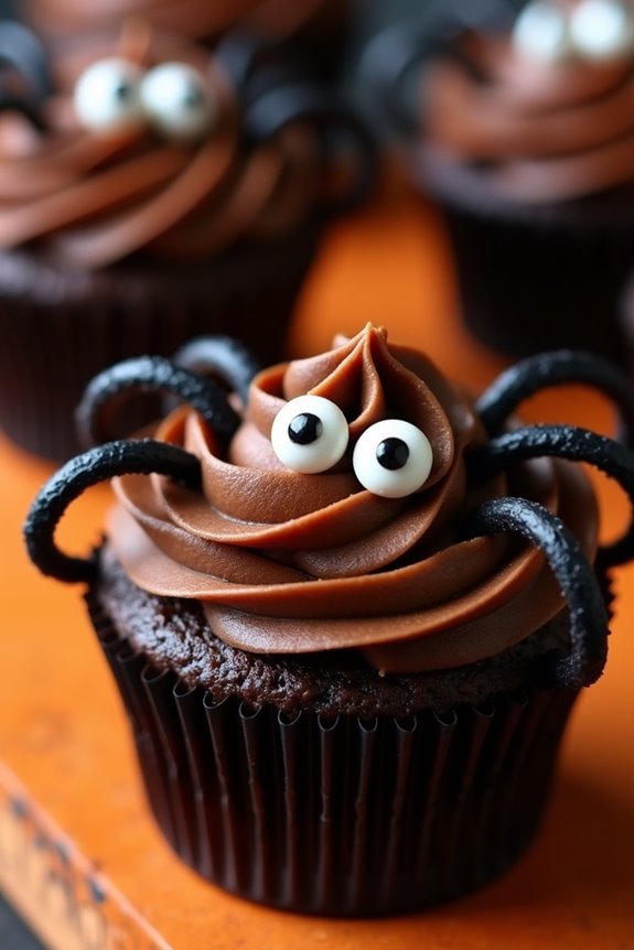 spooky spider cupcakes recipe