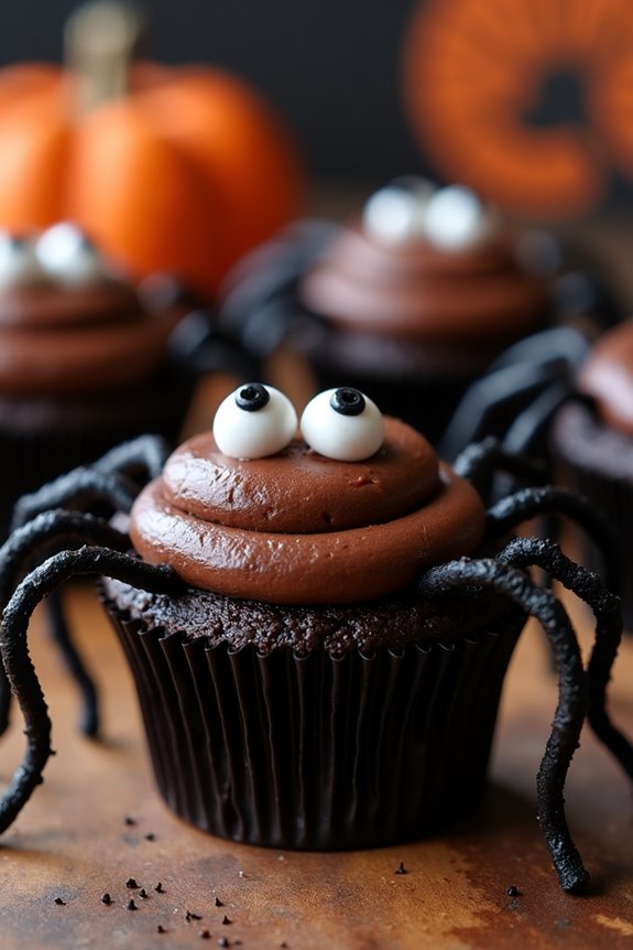 spooky spider cupcakes recipe