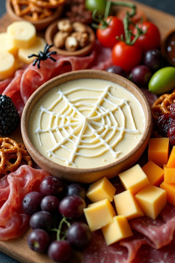 spooky spider web board