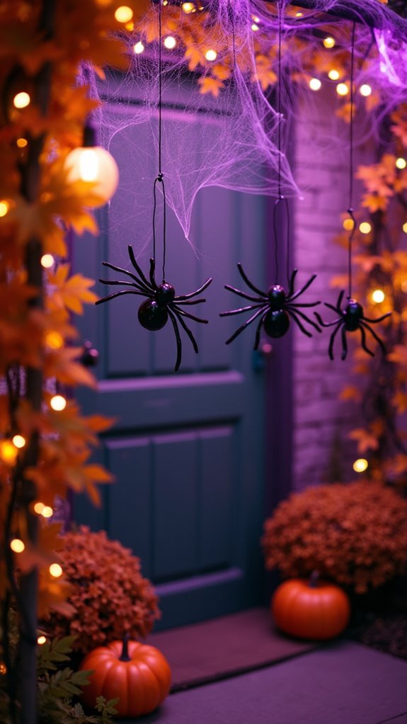 spooky spider web entrance