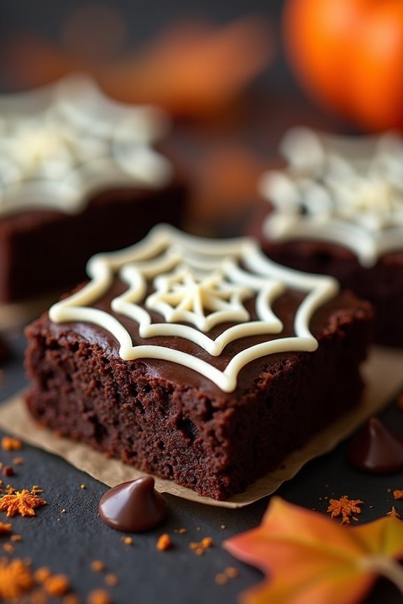 spooky spiderweb brownie recipe
