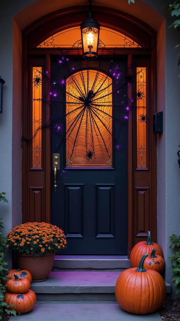 spooky spiderwebs and candles