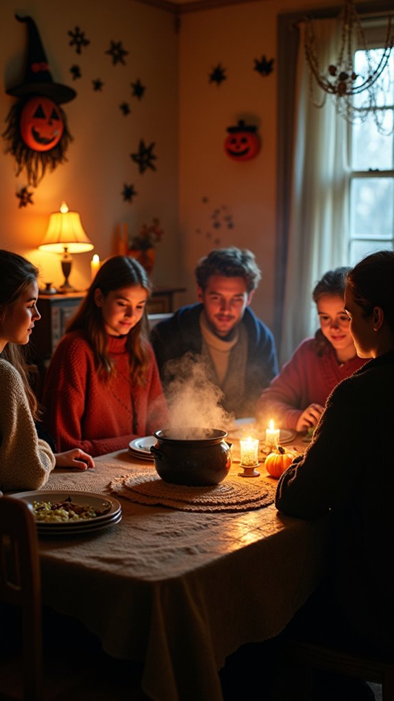 spooky storytelling around fire