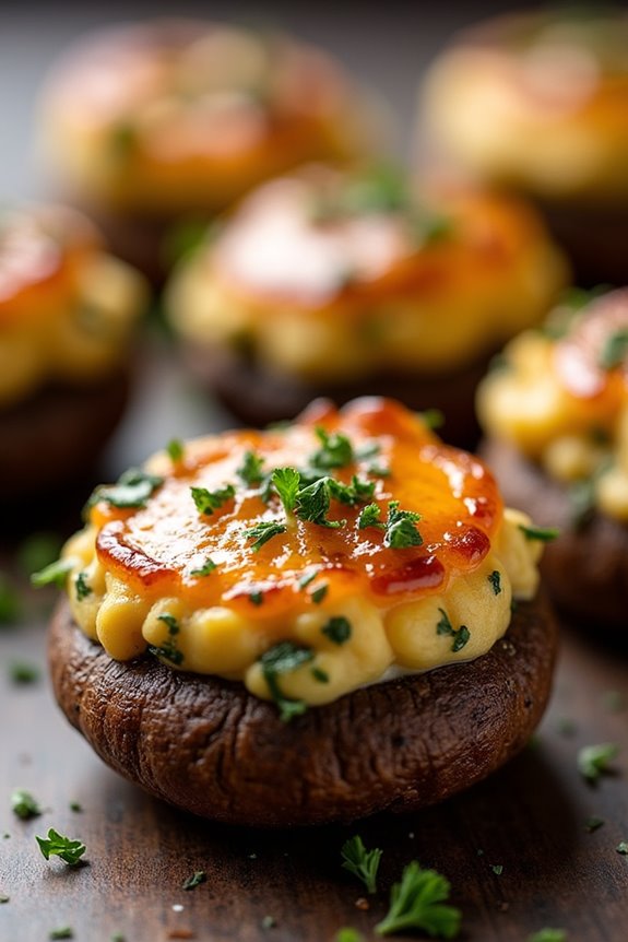 spooky stuffed mushroom appetizer