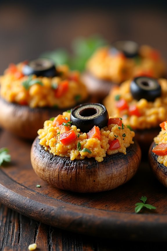 spooky stuffed mushrooms recipe