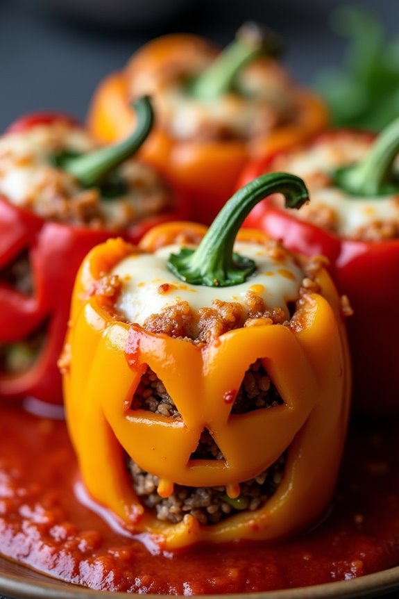 spooky stuffed peppers recipe