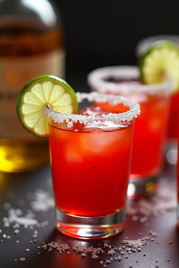 spooky tequila sangrita cocktail