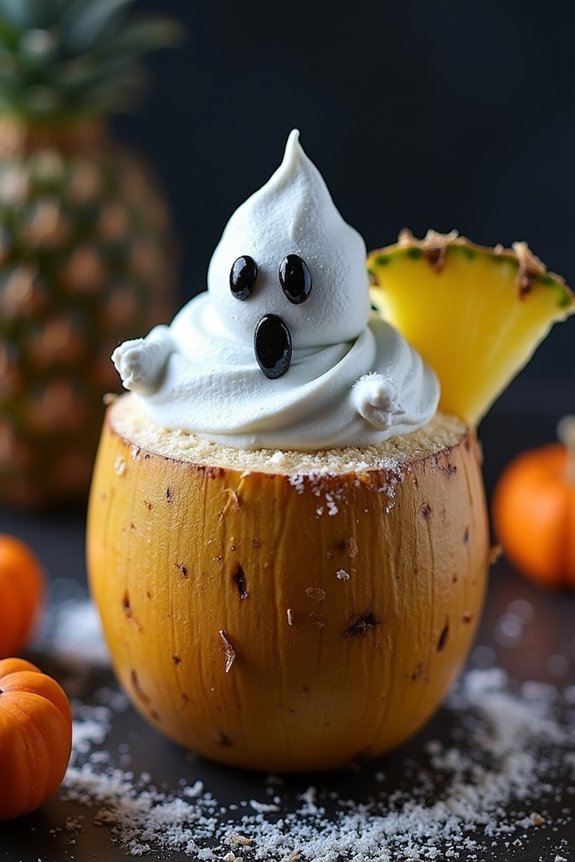 spooky tropical halloween cocktail