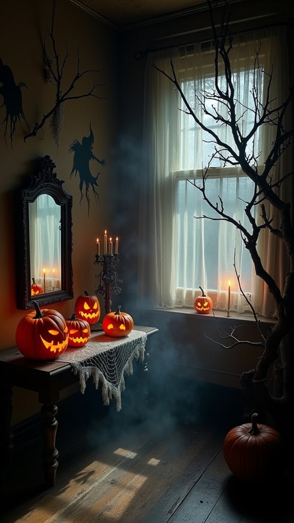 spooky wall silhouettes decorations