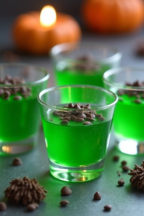 spooky watermelon jello shots