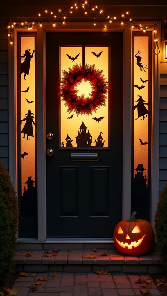 spooky window cling decorations