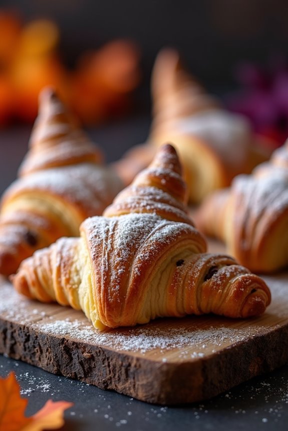 spooky witch hat croissants