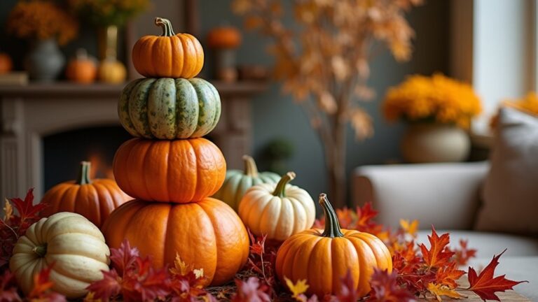 stacked pumpkin display ideas
