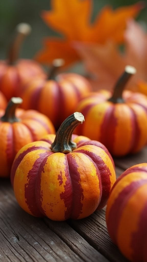 striped mini pumpkins project