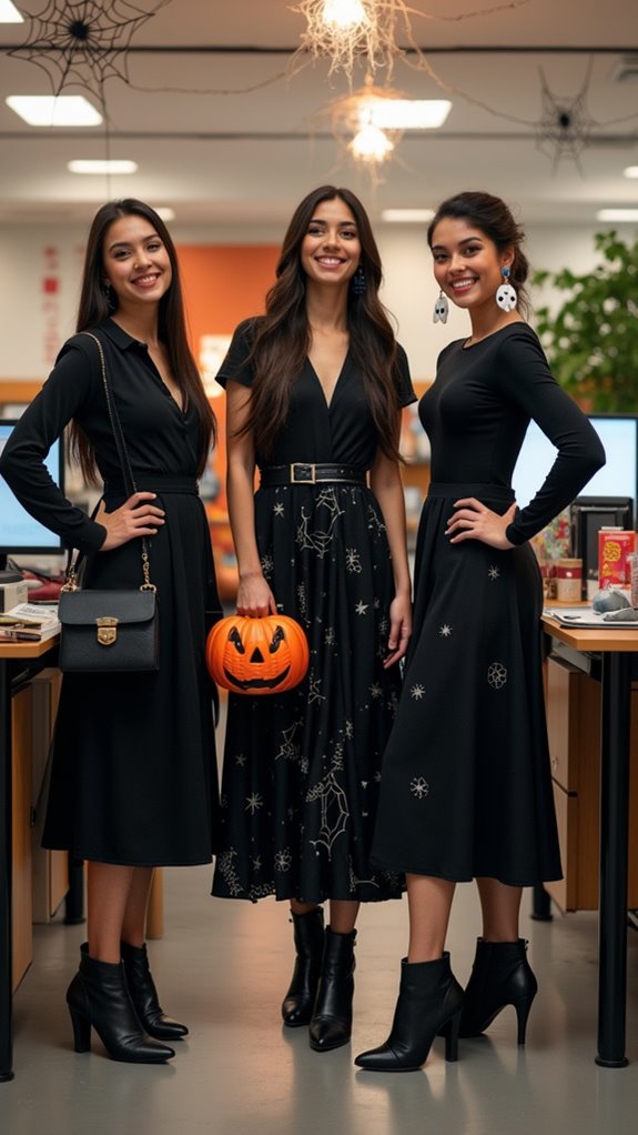 stylish halloween midi skirt