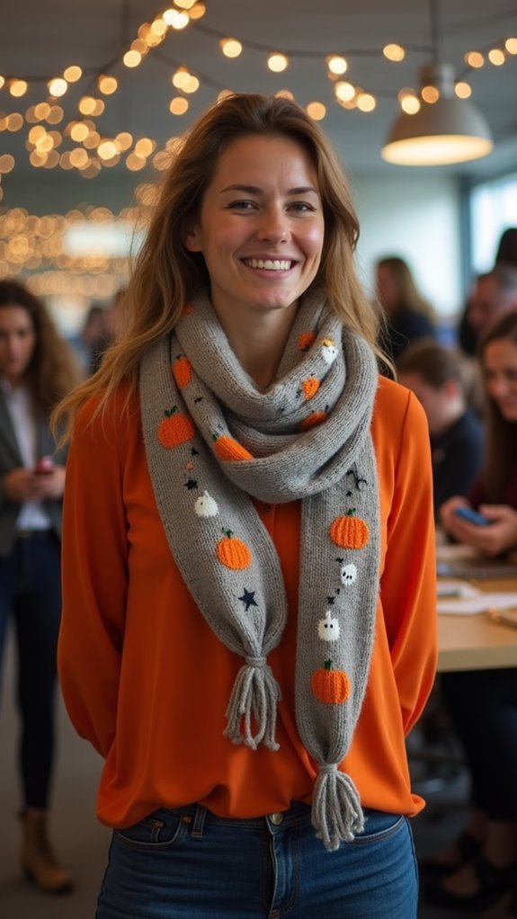 stylish halloween themed scarf