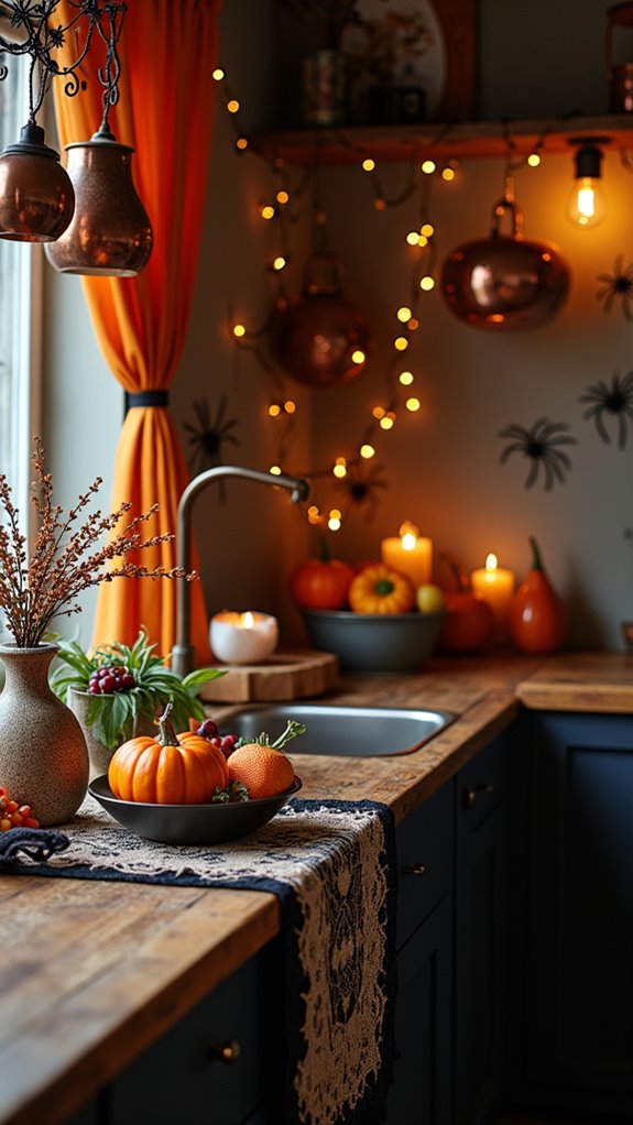subtle halloween kitchen accents