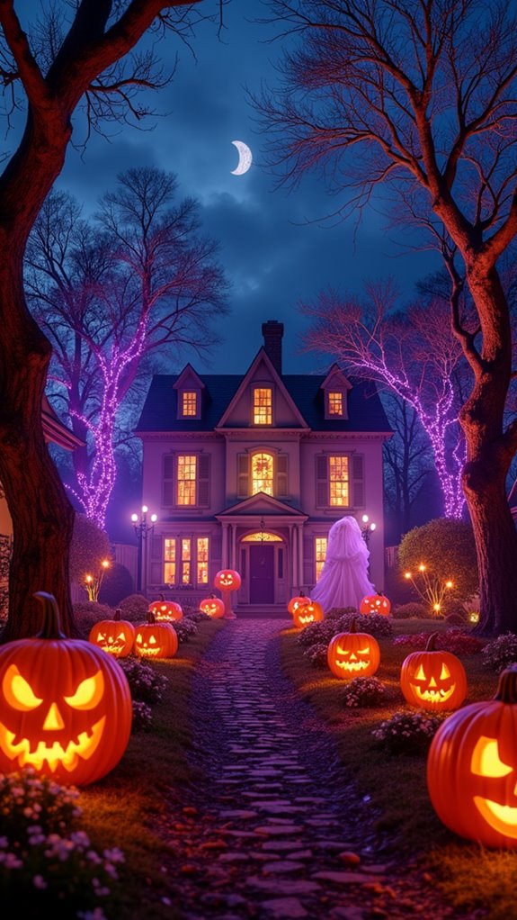 synchronized spooky light display