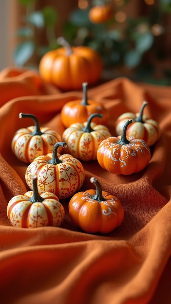 textured fabric pumpkin wraps