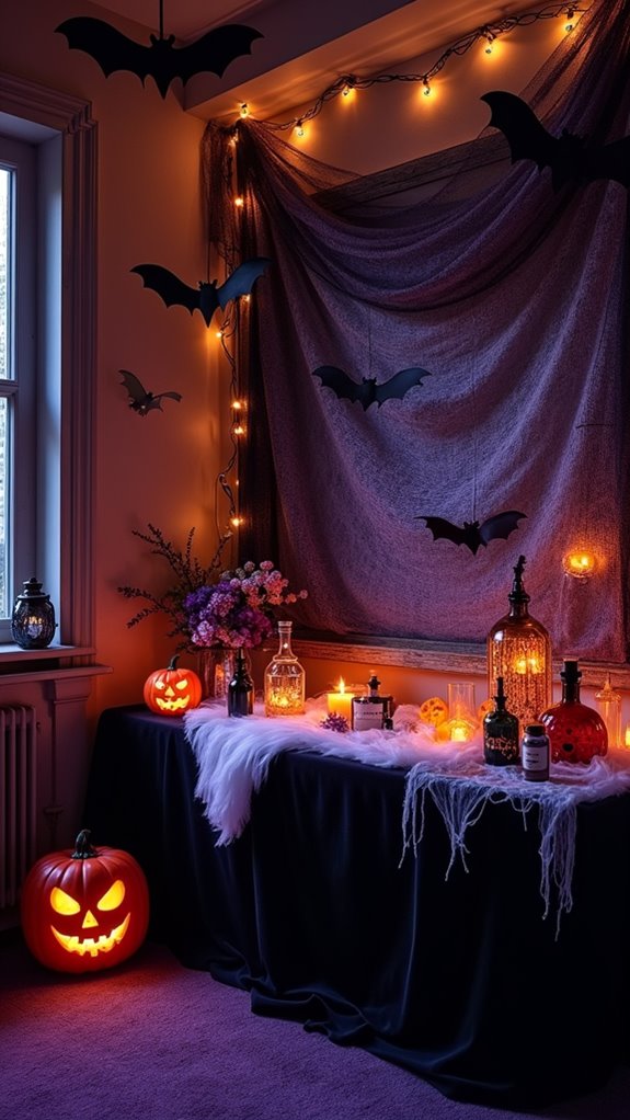 themed halloween photo booth