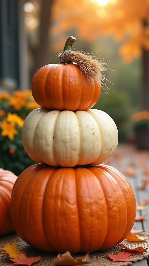 timeless autumn pumpkin display