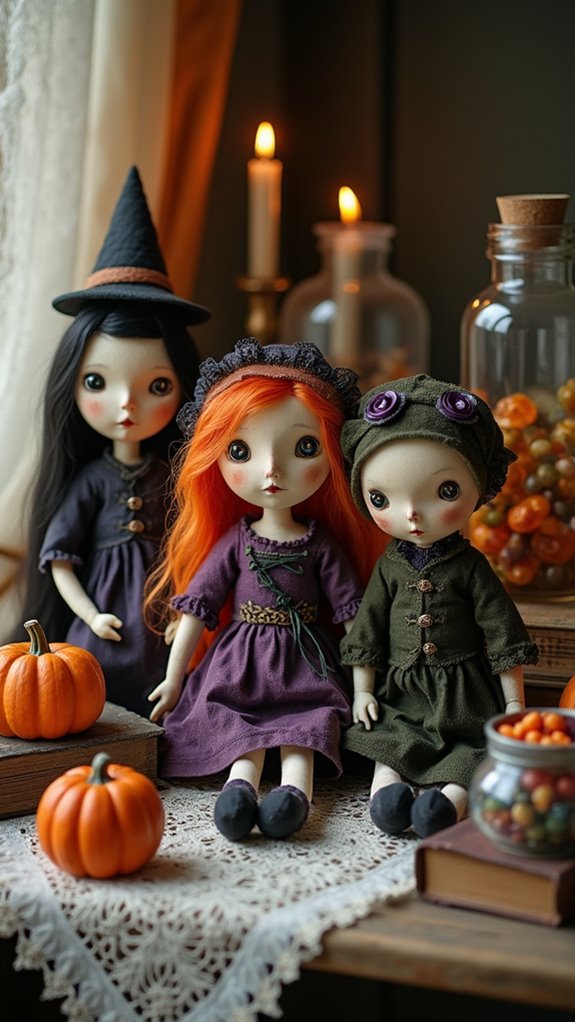 unique handcrafted spooky dolls