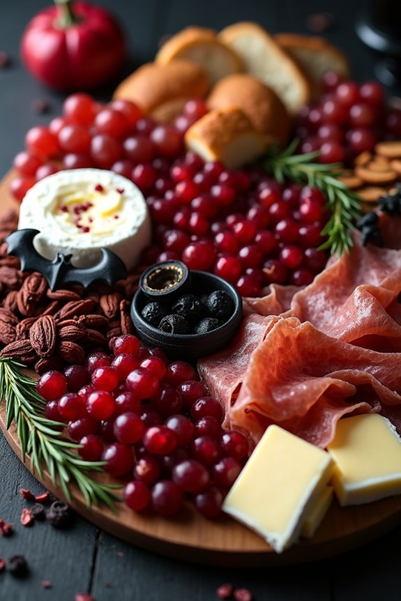 vampire themed charcuterie board