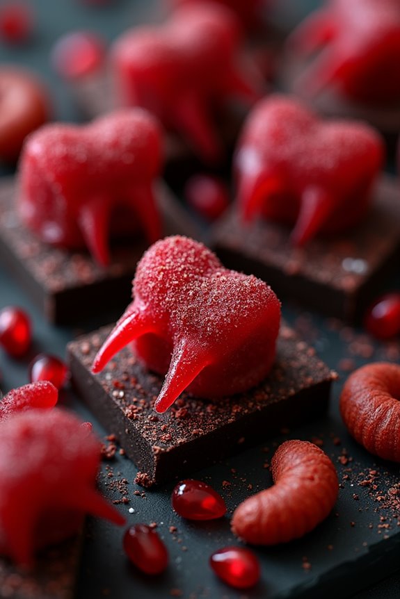 vampire themed dessert display