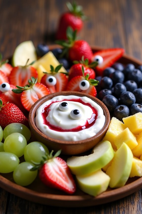 vampire themed fruit dip combo