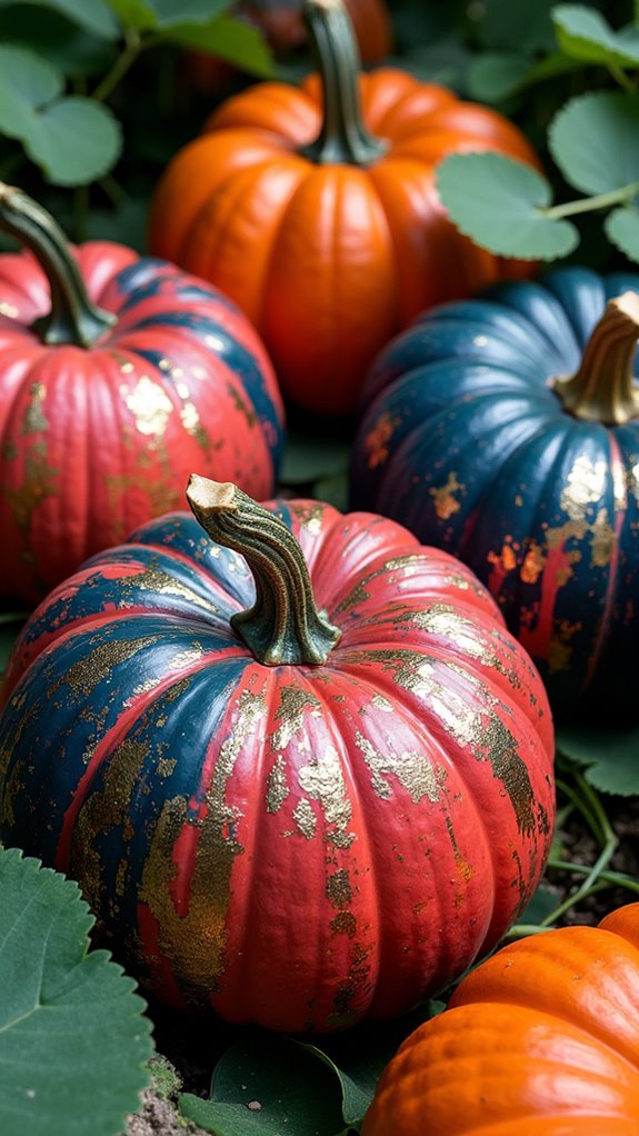 vibrant abstract pumpkin designs