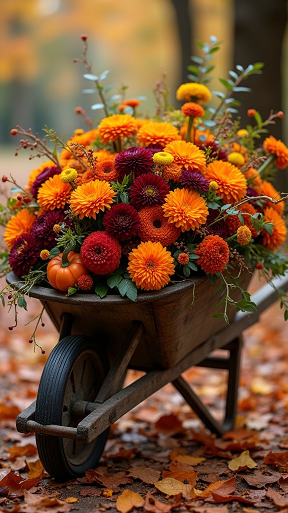 vibrant autumn floral arrangements