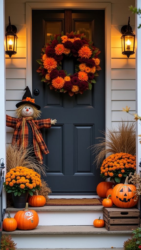 vibrant autumn floral display