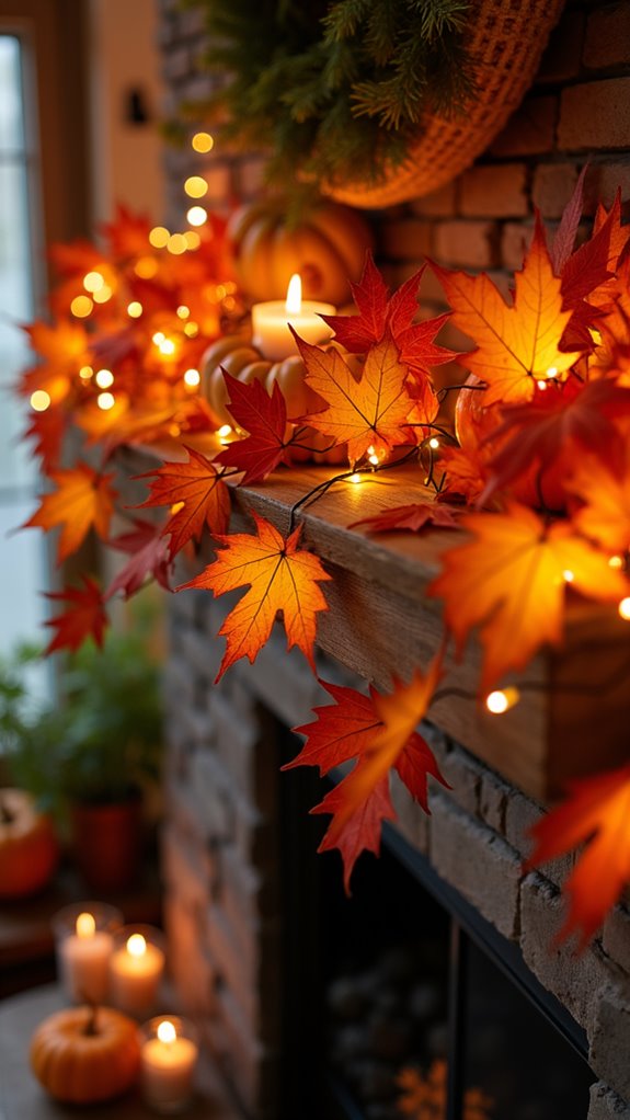 vibrant autumn leaf garland