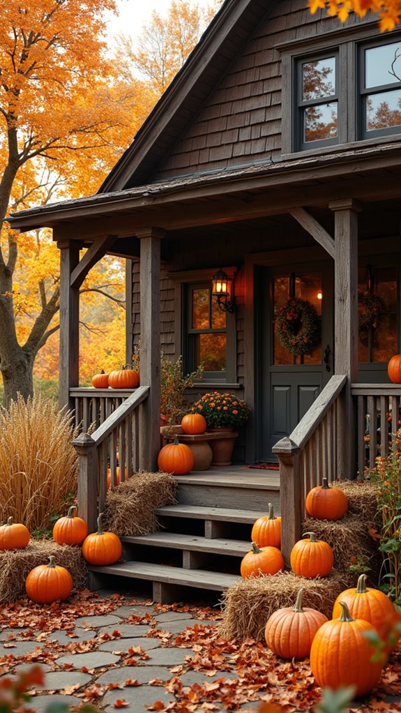 vibrant fall outdoor decor