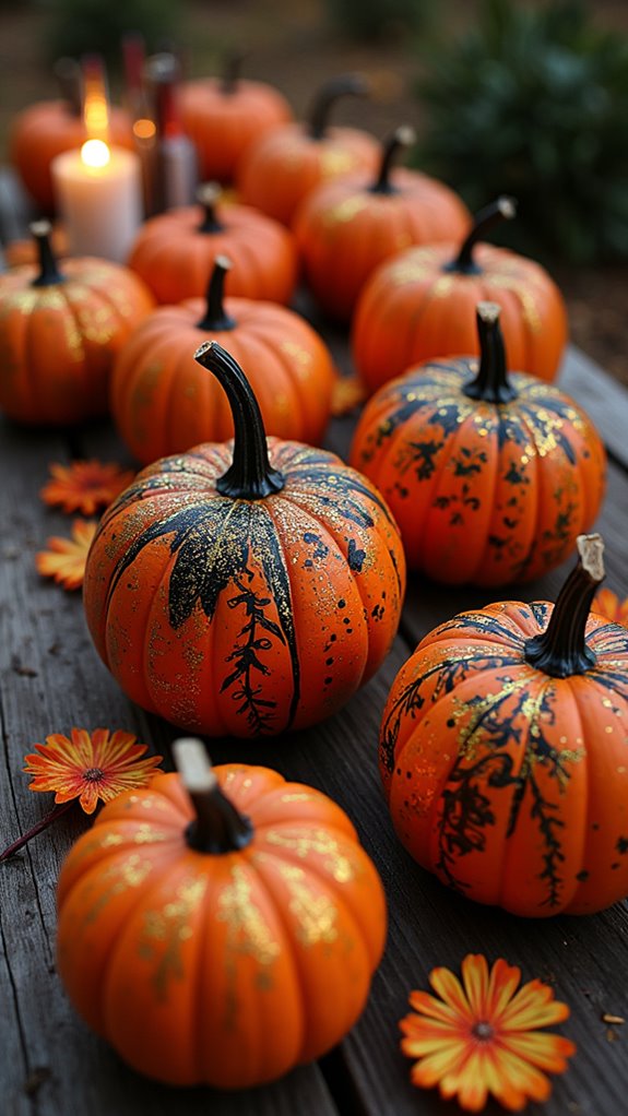 vibrant painted pumpkin masterpieces